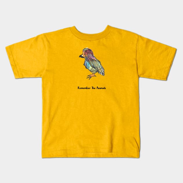 Remember The Animals Bird T-Shirt Kids T-Shirt by Olloway